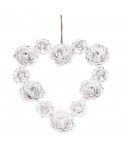 Chic Antique Metall Herz mit Rosen