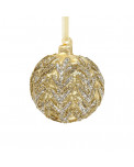 Christbaumkugel gold matt mit silber