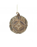 Nostalgische Christbaumkugel dark brown