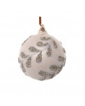 Shishi Christbaumkugel taupe
