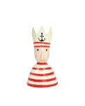 Deko Figur Metall Seeman Franz rot-weiss gestreift