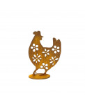 Edelrost Huhn nach hinten schauend