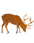 Edelrost Hirsch äsend XL