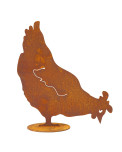 Edelrost Huhn pickend