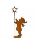 Edelrost Winterkind mit Sternenstab