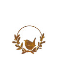 Edelrost Ring mit Vogel und Mistelzweig