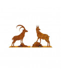 Edelrost Steinbock und Gams