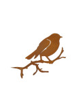Edelrost Vogel an Ast mit Direktstecker