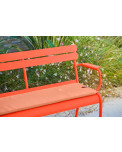 Fermob Luxembourg Gartenbank Capucine mit Sitzkissen Color Mix Aprikose