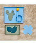 Fermob Tabletts Alto groß Maya-Blau und mittel Kaktus