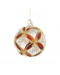 Nostalgische, silberne Christbaumkugel