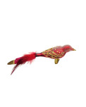 Christbaumschmuck Glasvogel bordeaux rot