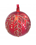 Glas Weihnachtskugel rot matt