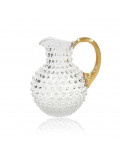 Hobnail Glas Krug mit vergoldetem Henkel