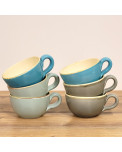 6er Set Grün und Form Cappuccino Tassen