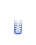 Hobnail Trinkglas mit Noppen hellblau