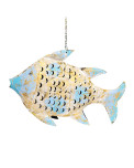 Metall Fisch Windlicht gross
