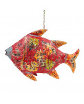 Metall Fisch rot