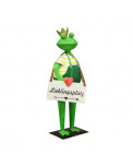 Metall Frosch mit Schild Lieblingsplatz