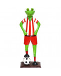 Metall Frosch mit Fußball
