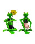 Metall Frosch Otto und Gisela