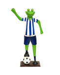 Metall Fußball Frosch blau