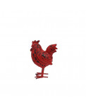 Metall Hahn klein rot