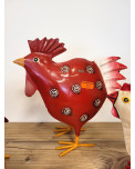 Metall Hahn rot Sale