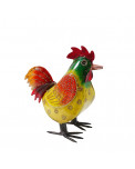 Bunt bemaltes Metall Huhn