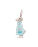 Metall Hase Nancy hellblau