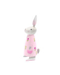 Pape Metall Hase Nancy rosa mit Tulpen