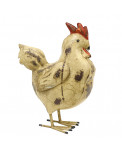 Metall Huhn creme