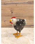 Metall Huhn klein schwarz