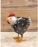 Schwarzes Metall Huhn