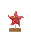 Metall Seestern Windlicht rot