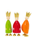 Metall Könige rot, grün und orange 3er Set M