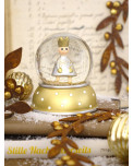 Schneekugel King silber