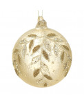 Nostalgische Glas Christbaumkugel Champagner Gold