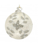 Nostalgische Weihnachtskugel silber matt