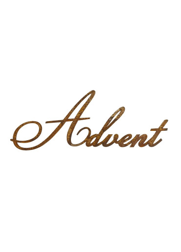 Edelrost Advent Schriftzug zum Einarbeiten B32 cm