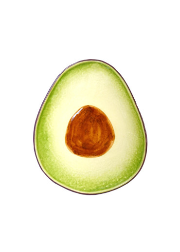 Bordallo Pinheiro Teller "Avocado" (Tropical Fruits Kollektion) mittel 25 x 21 cm
