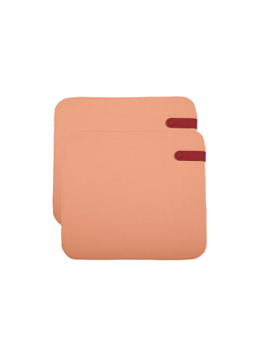 Fermob Color Mix Set mit 2 Outdoor Sitzkissen  41 x 45 cm Aprikose (für tiefe Sessel und Loungestühle)