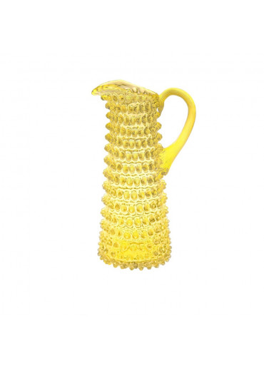 Hoher Glas Krug "Hobnail" 1l Zitrone