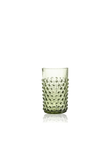 Trinkglas "Hobnail" Olivgrün