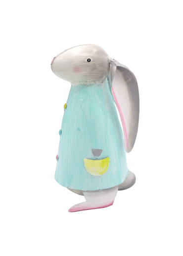 Metall Hase Betty M hell-türkis H 26 cm | II. Wahl