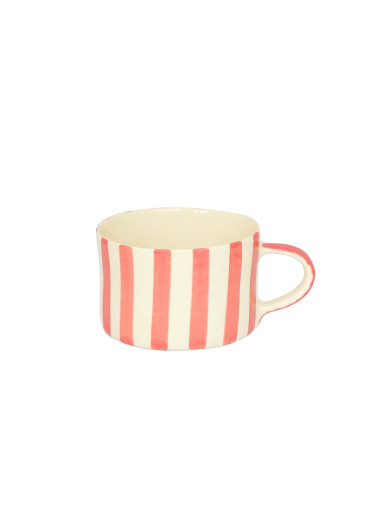 Musango Keramik Becher "Candy Stripe" Rose