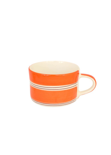 Musango Keramik Becher "Twin Stripe" Mandarine