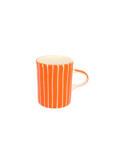 Musango Keramik Tasse (Demi Mug) "Sgraffito" Mandarine