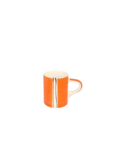Musango Keramik Espresso Tasse "Twin Stripe" Mandarine