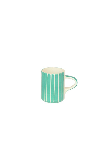 Musango Keramik Espresso Tasse "Sgraffito" Mint